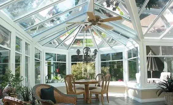 Garden-view conservatory room